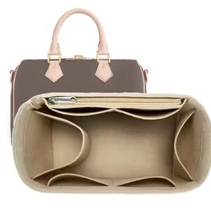 Insert Bag Organizer For LV Speedy 25 Handbag Inner Bag Makeup Travel Purse Tote